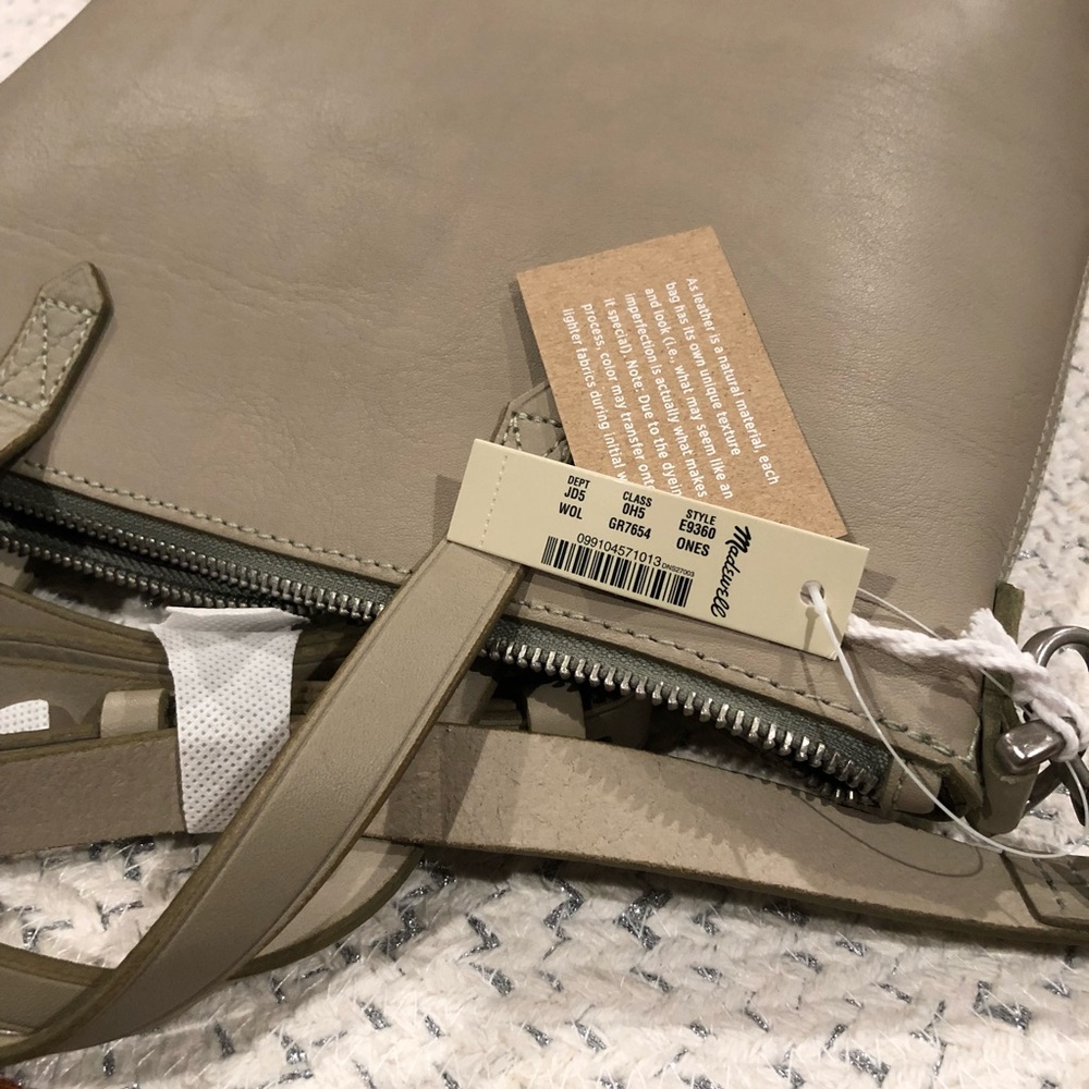 NWT Madewell Transport Crossbody leather bag olive - Picture 8 of 8